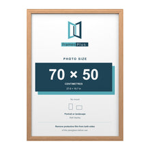 Devon Oak picture frame for a 70 x 50 cm photo