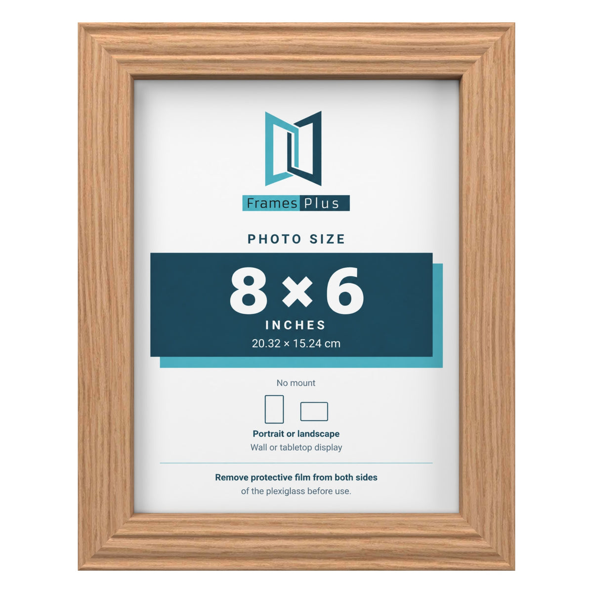 Devon Oak picture frame for an 8 x 6 inch photo