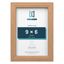 Devon Oak picture frame for a 9 x 6 inch photo