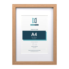 Devon Oak A3 picture frame with a white mount for an A4 photo