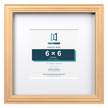 Devon Pine 10 x 10 inch picture frame with a white mount for a 6 x 6 inch photo