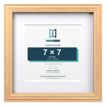Devon Pine 10 x 10 inch picture frame with a white mount for a 7 x 7 inch photo