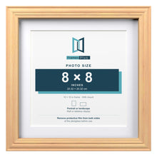 Devon Pine 10 x 10 inch picture frame with a white mount for an 8 x 8 inch photo