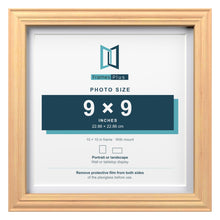 Devon Pine 10 x 10 inch picture frame with a white mount for a 9 x 9 inch photo