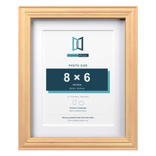 Devon Pine 10 x 8 inch picture frame with a white mount for an 8 x 6 inch photo