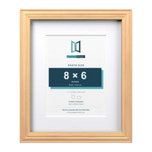Devon Pine 11 x 9 inch picture frame with a white mount for an 8 x 6 inch photo