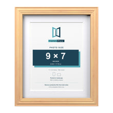 Devon Pine 11 x 9 inch picture frame with a white mount for a 9 x 7 inch photo