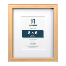Devon Pine 12 x 10 inch picture frame with a white mount for an 8 x 6 inch photo