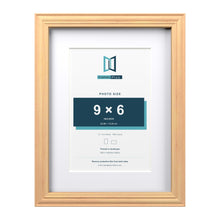 Devon Pine 12 x 9 inch picture frame with a white mount for a 9 x 6 inch photo