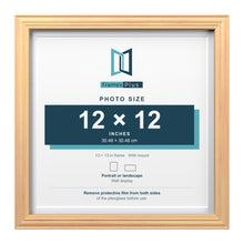 Devon Pine 13 x 13 inch picture frame with a white mount for a 12 x 12 inch photo