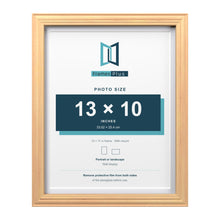 Devon Pine 14 x 11 inch picture frame with a white mount for a 13 x 10 inch photo