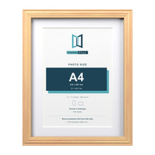 Devon Pine 14 x 11 inch picture frame with a white mount for an A4 photo