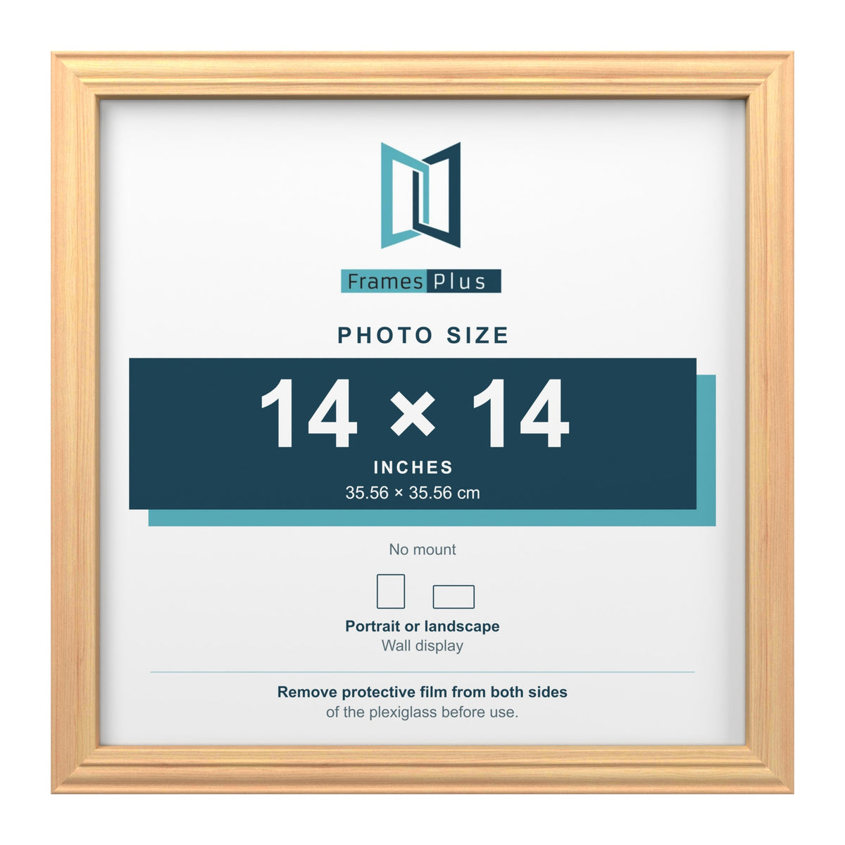 Devon Pine picture frame for a 14 x 14 inch photo