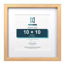 Devon Pine 14 x 14 inch picture frame with a white mount for a 10 x 10 inch photo