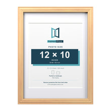 Devon Pine 16 x 12 inch picture frame with a white mount for a 12 x 10 inch photo