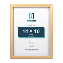 Devon Pine 16 x 12 inch picture frame with a white mount for a 14 x 10 inch photo