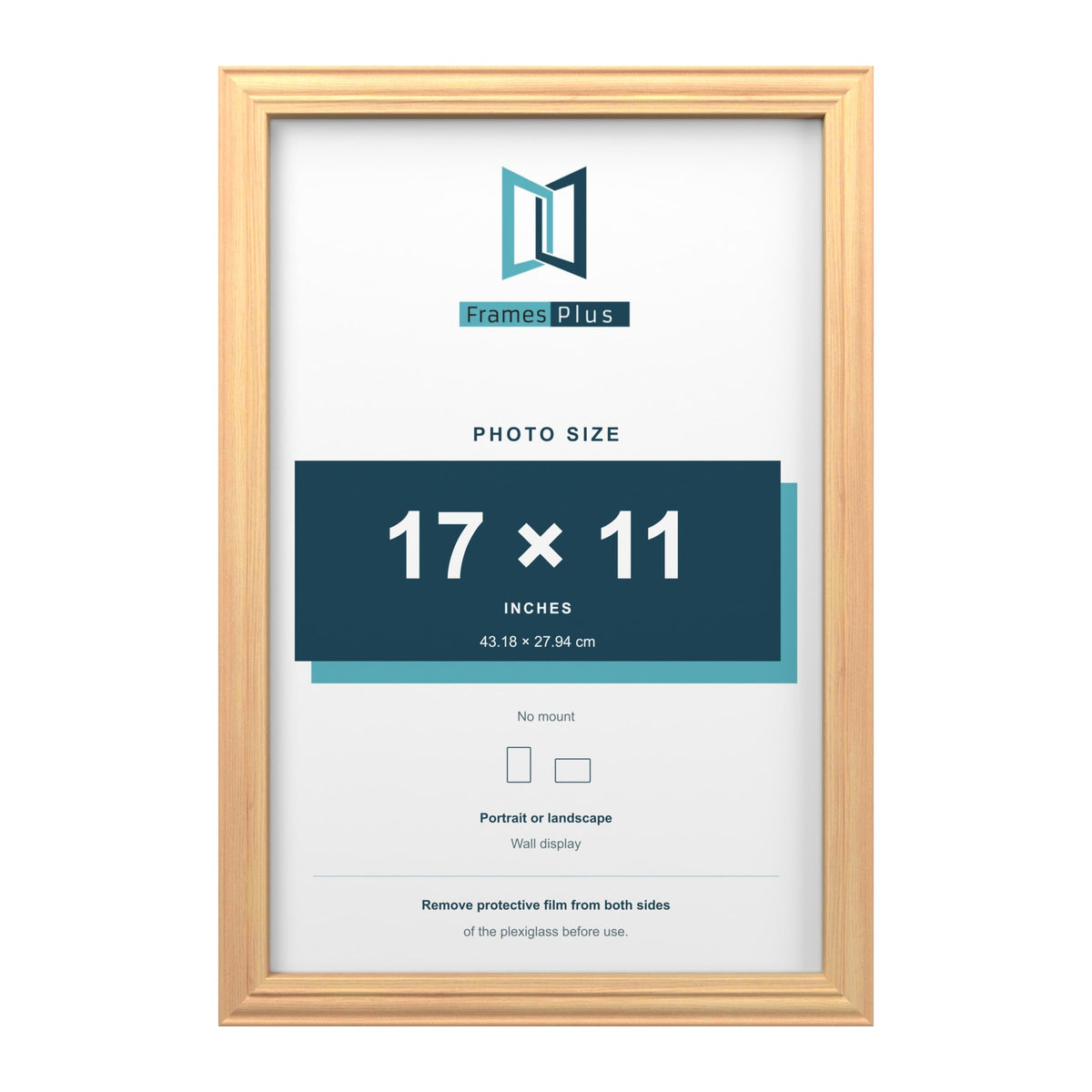 Devon Pine picture frame for a 17 x 11 inch photo