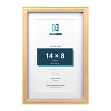 Devon Pine 17 x 11 inch picture frame with a white mount for a 14 x 8 inch photo