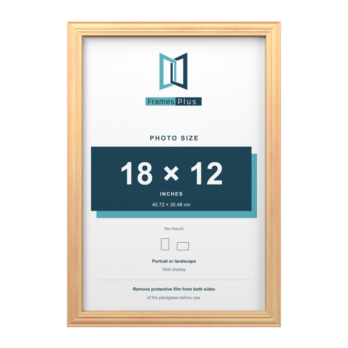 Devon Pine picture frame for an 18 x 12 inch photo