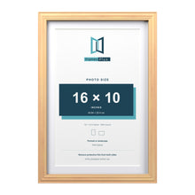 Devon Pine 18 x 12 inch picture frame with a white mount for a 16 x 10 inch photo