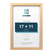 Devon Pine 18 x 12 inch picture frame with a white mount for a 17 x 11 inch photo