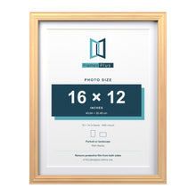 Devon Pine 18 x 14 inch picture frame with a white mount for a 16 x 12 inch photo
