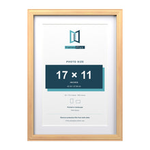 Devon Pine 20 x 14 inch picture frame with a white mount for a 17 x 11 inch photo