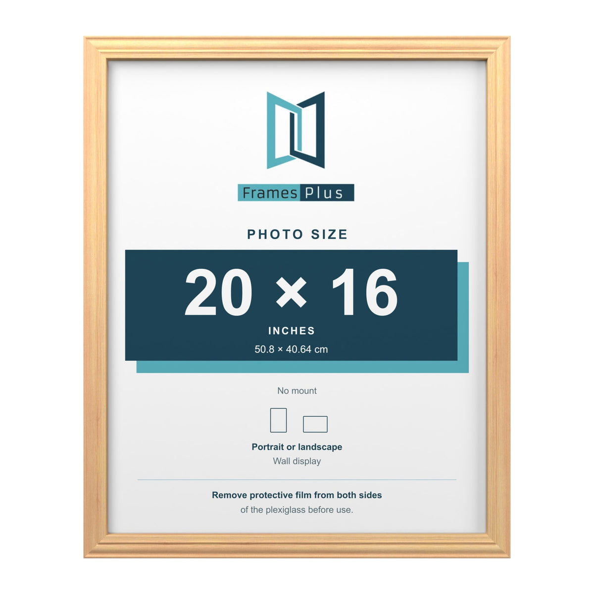 Devon Pine picture frame for a 20 x 16 inch photo