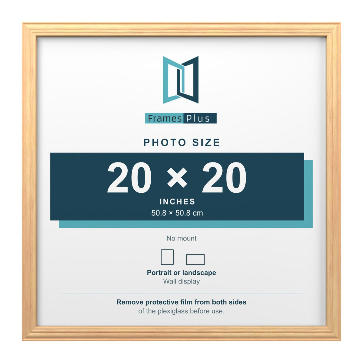 Devon Pine picture frame for a 20 x 20 inch photo