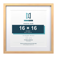Devon Pine 20 x 20 inch picture frame with a white mount for a 16 x 16 inch photo