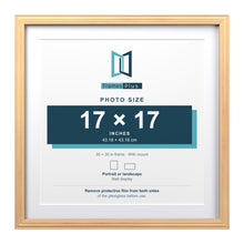 Devon Pine 20 x 20 inch picture frame with a white mount for a 17 x 17 inch photo