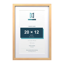 Devon Pine 24 x 16 inch picture frame with a white mount for a 20 x 12 inch photo
