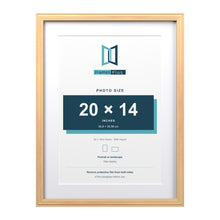 Devon Pine 24 x 18 inch picture frame with a white mount for a 20 x 14 inch photo