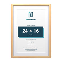 Devon Pine 28 x 20 inch picture frame with a white mount for a 24 x 16 inch photo