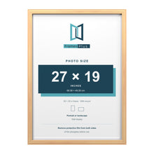 Devon Pine 28 x 20 inch picture frame with a white mount for a 27 x 19 inch photo