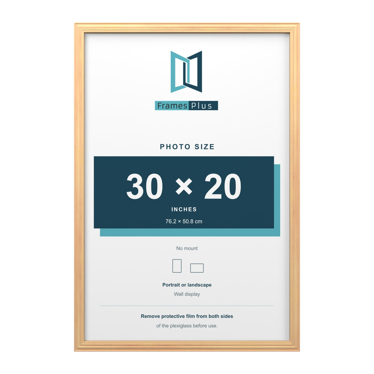 Devon Pine picture frame for a 30 x 20 inch photo