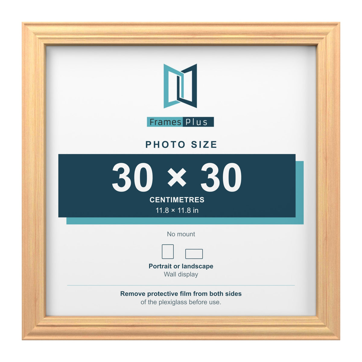 Devon Pine picture frame for a 30 x 30 cm photo