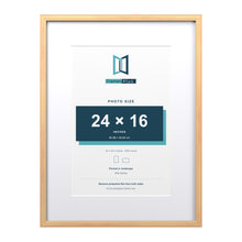 Devon Pine 32 x 24 inch picture frame with a white mount for a 24 x 16 inch photo