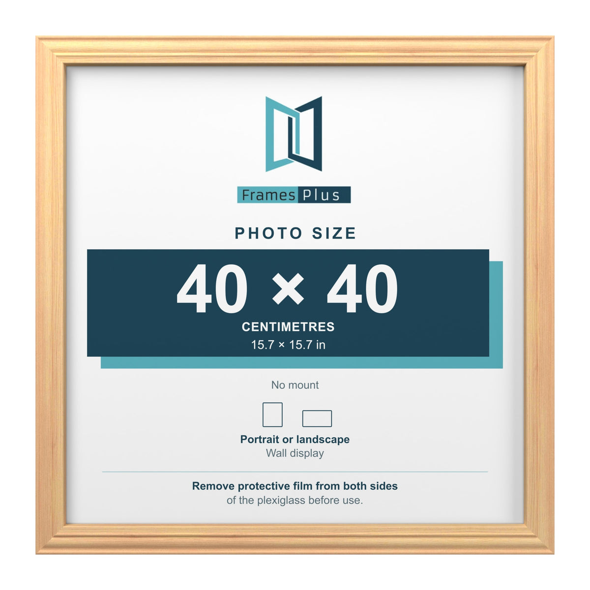 Devon Pine picture frame for a 40 x 40 cm photo
