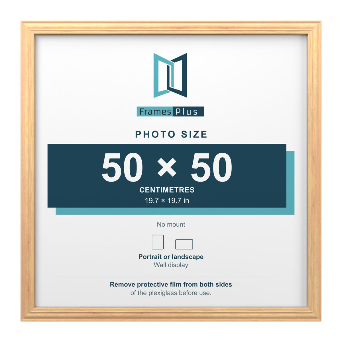 Devon Pine picture frame for a 50 x 50 cm photo