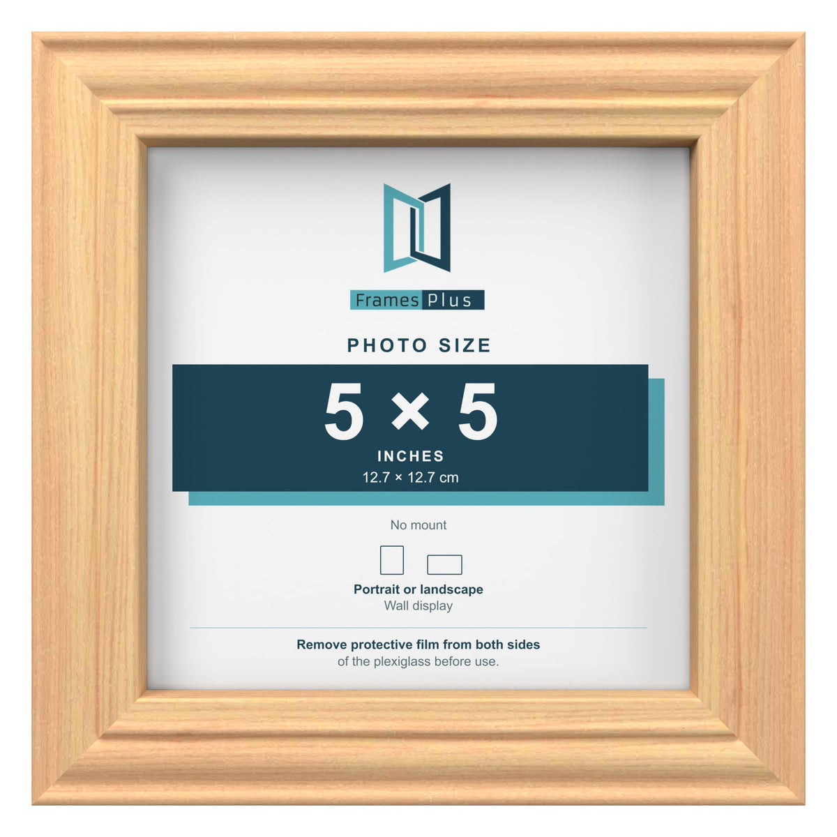 Devon Pine picture frame for a 5 x 5 inch photo