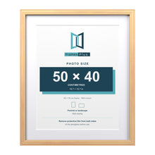 Devon Pine 60 x 50 cm picture frame with a white mount for a 50 x 40 cm photo