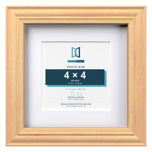 Devon Pine 6 x 6 inch picture frame with a white mount for a 4 x 4 inch photo
