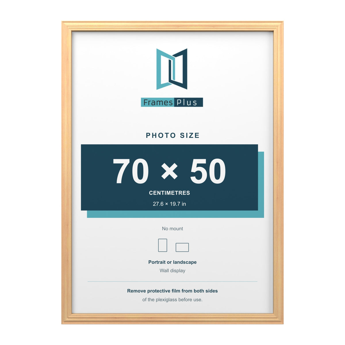 Devon Pine picture frame for a 70 x 50 cm photo