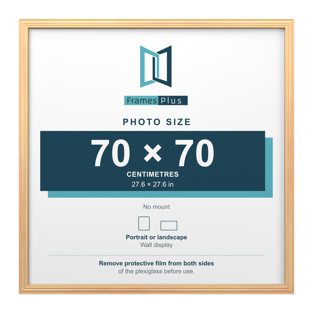 Devon Pine picture frame for a 70 x 70 cm photo