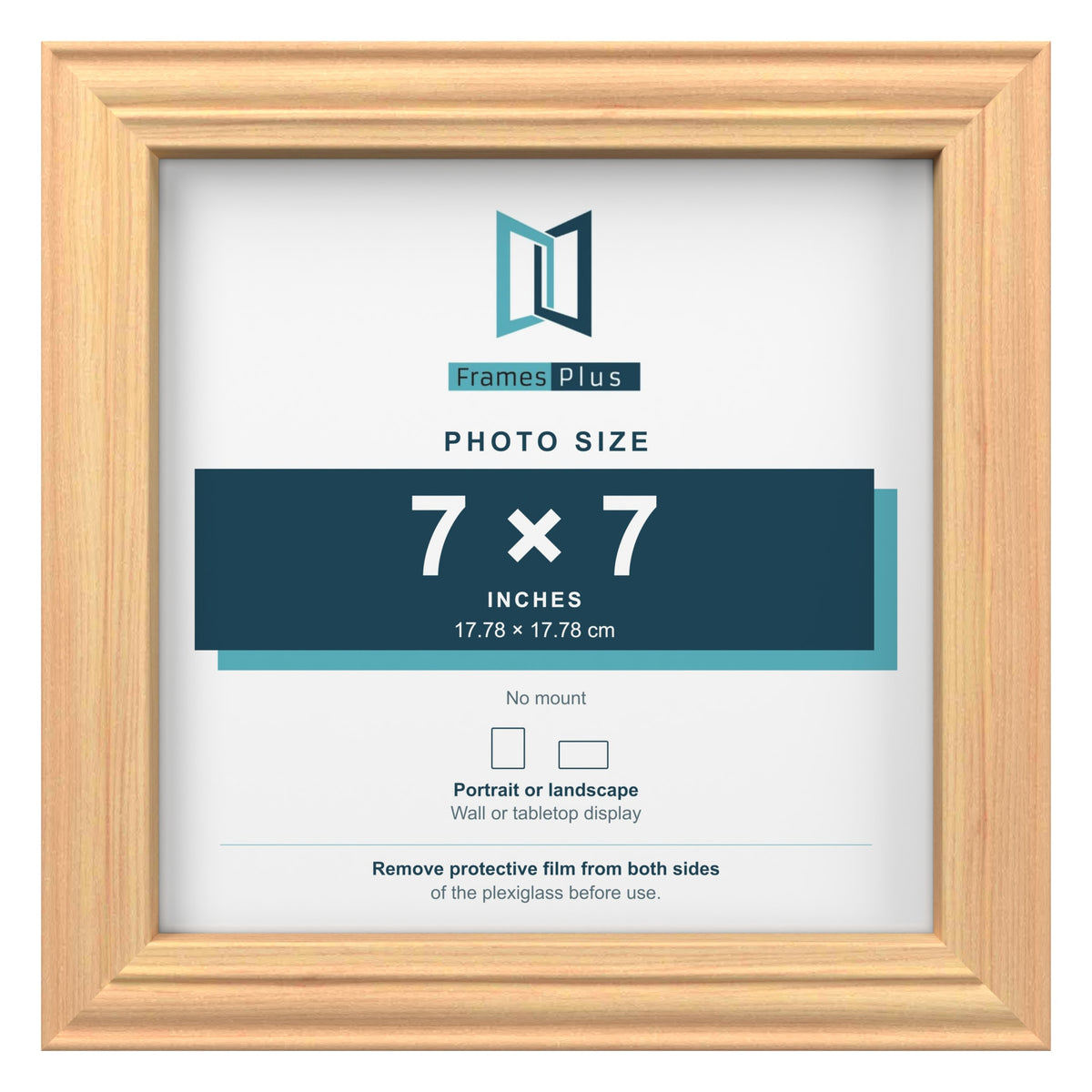 Devon Pine picture frame for a 7 x 7 inch photo