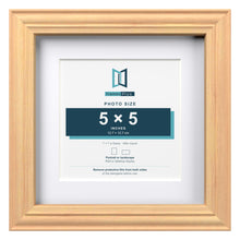 Devon Pine 7 x 7 inch picture frame with a white mount for a 5 x 5 inch photo