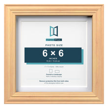 Devon Pine 7 x 7 inch picture frame with a white mount for a 6 x 6 inch photo