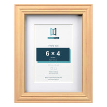 Devon Pine 8 x 6 inch picture frame with a white mount for a 6 x 4 inch photo