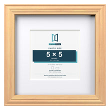 Devon Pine 8 x 8 inch picture frame with a white mount for a 5 x 5 inch photo